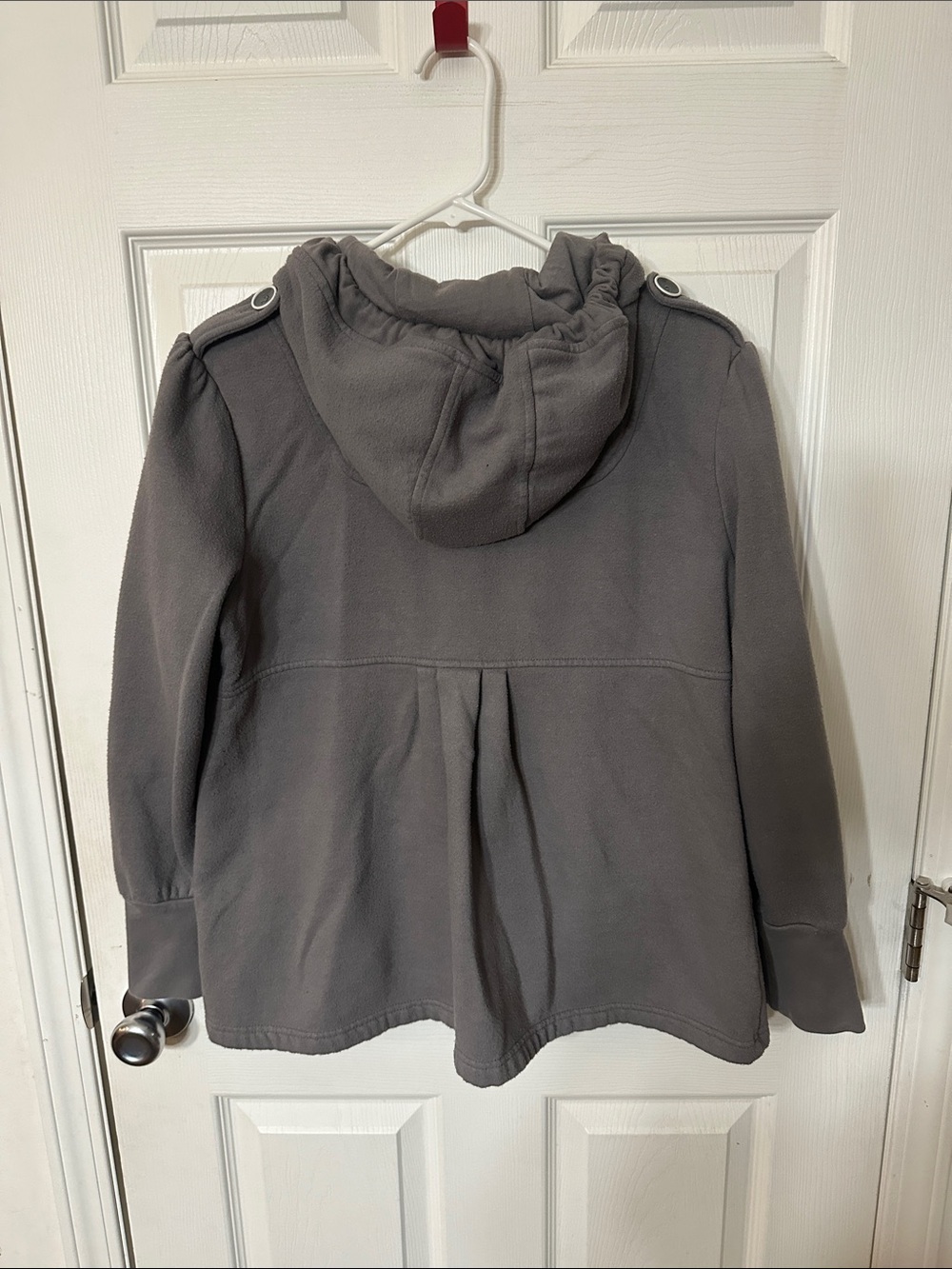 Gray Hooded Button-Front Jacket - Picture 2 of 3